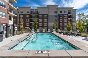 Shimmering pool view